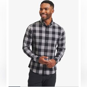Mizzen+Main City Flannel Trim Fit Large Check Long-Sleeve Woven Shirt Size XL